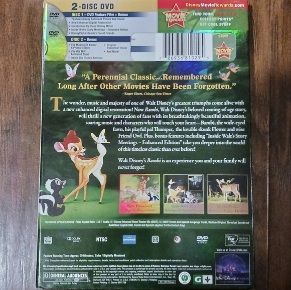 Walt Disney's BAMBI on DVD - Picture 2 of 2